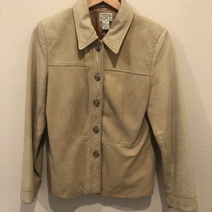 Ann Taylor Loft Buckskin Leather Blazer/Coat